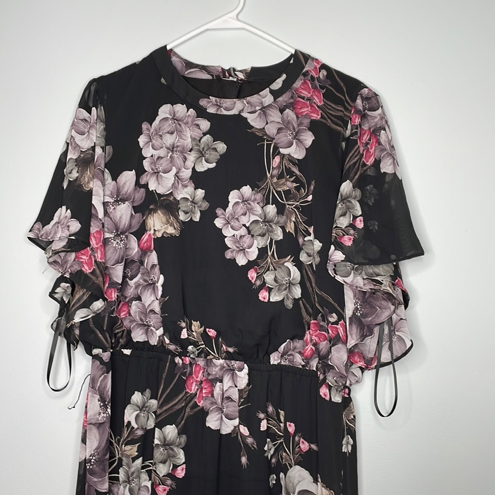 Nine West black/violet dove multi Dress